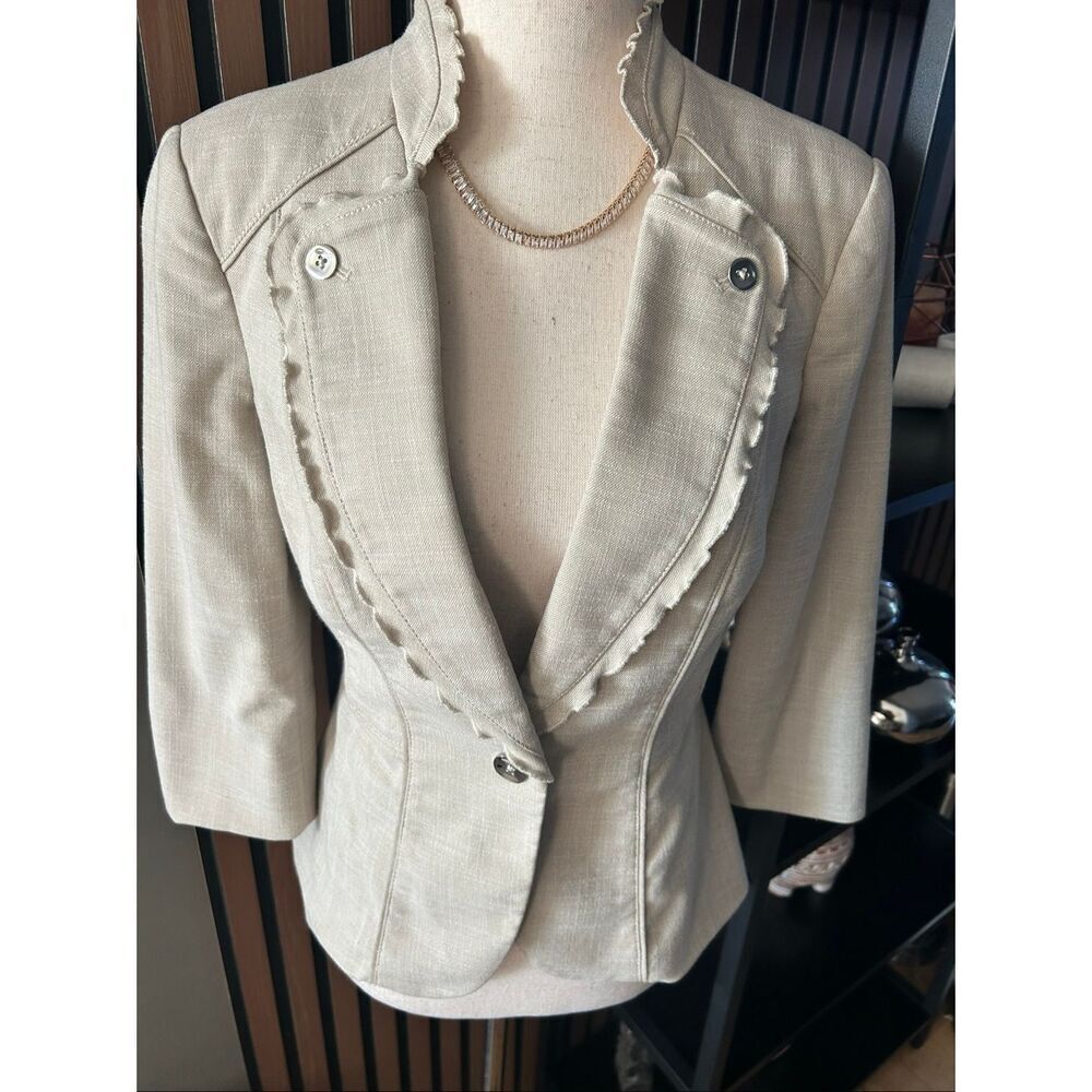 White House black market tan blazer size 0